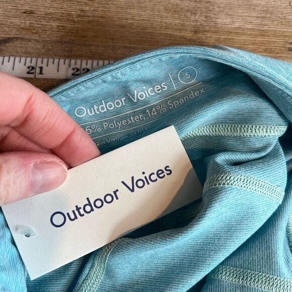 Outdoor Voices Women's‎ Warmup Leggings Cropped Gym Pool Blue Small yoga - Picture 3 of 11